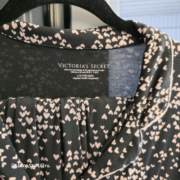 Victoria's Secret Black and Pink With Pants Pj Set. Size Large Regular - Picture 3 of 12